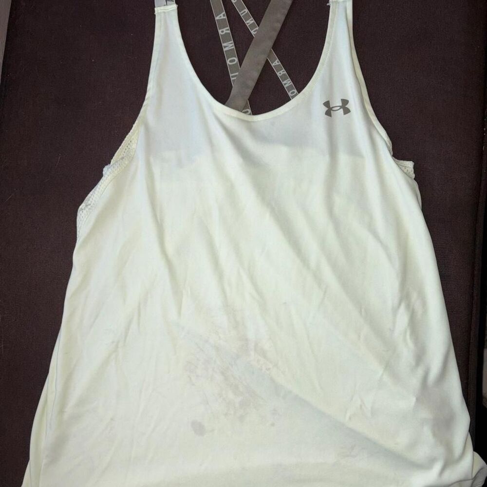 Under-armour Women's White and Cream Vest